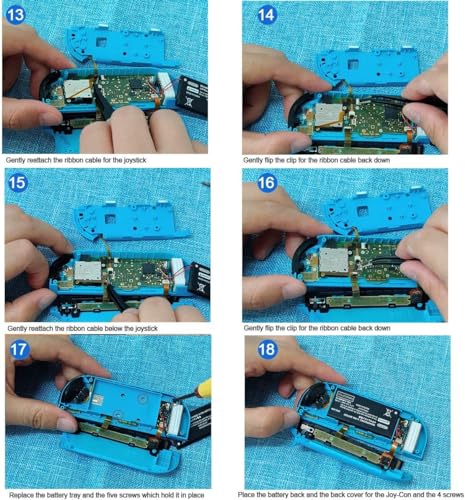 2pcs Replacement Hall Effect Joystick for Nintendo Switch/Switch OLED Model/Switch Lite Joy-Con Controller, Thumb Stick Analog Drift Repair Kit Y1.5 / +1.5 Screwdriver/Pry Fix Tools
