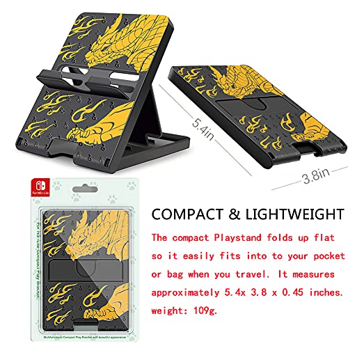 Busjoy Stand for Nintendo Switch, Switch OLED, Steam Deck, Switch Lite, Cute Game Theme for Pikmin, Angle Adjustable Holder, Portable Foldable Non-Slip Playstand-White - color: White-B