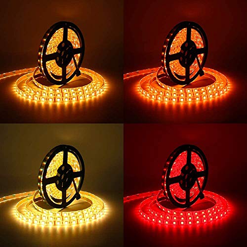 SUPERNIGHT RGB LED Strip Lights with Remote Controller & Power Supply | Color Changing, 16.4Ft SMD5050 300LEDs, Flexible, Cuttable, 44-key IR Remote, 12V Power Adapter, for Bedroom TV Backlight