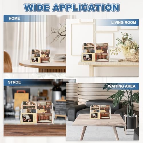 PATIKIL 6 Tier Acrylic Card Display Stand, Portable Postcard Rack Holder Organizer Versatile Display for Trading Cards Baseball PSA Stickers Stamp, Clear - color: Clear, style: 6 Tier