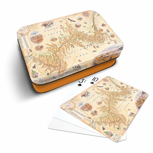 Xplorer Maps Grand Canyon National Park Map Standard 52-Deck Playing Cards - Official Vegas Poker Size - color: Grand Canyon National Park