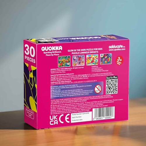 30 Pieces Puzzles for Kids Ages 3-5 – 4 Jigsaw Toddler Puzzles Ages 4-6 | Glow-in-The-Dark Dinosaur and Animals Learning - Educational Jigsaw Puzzle for Ages Kids 4-8 Years Old - color: Dinosaur & Animals