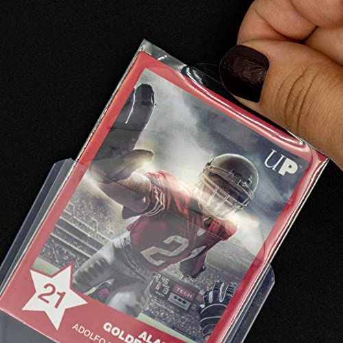 Ultra PRO - Easy Grip Card Protector Sleeves, 2.5" x 3.5", 100ct, Half Circle Tab for Toploader, Protect & Store Baseball, Sports, Gaming Cards