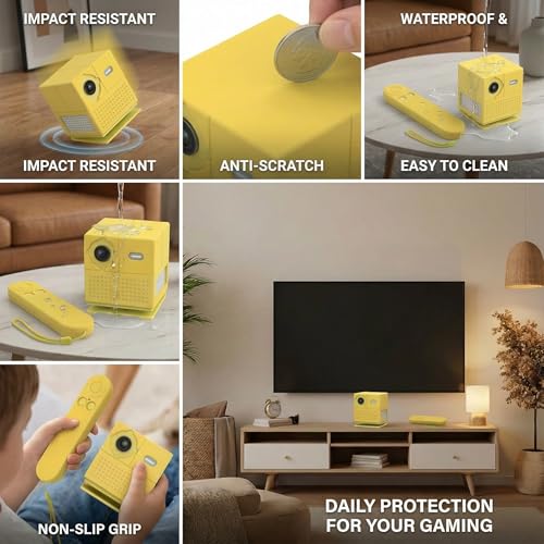 Silicone Cover Case for The Nex Playground Game System Console and Remote, Protective Sleeve Set for Nex Playground Game System Nex Playground Accessories(Yellow) - color: Yellow