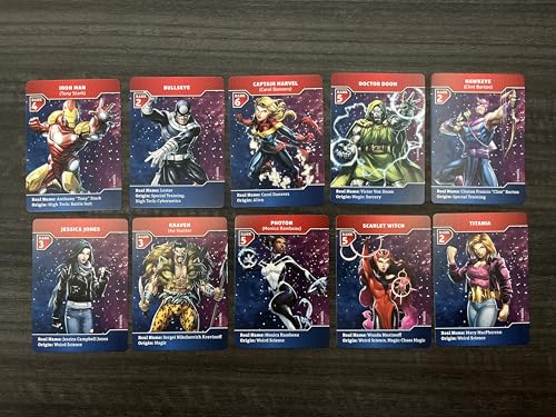 Marvel Multiverse RPG 2D Mini Pack #1 | Iconic Heroes & Villains! 10 Acrylic Standees with Bases & Collector Cards, Strategy Game, Ages 14+, 2-4 Players