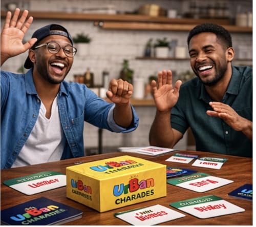 Party Game β 150 Funny Guessing Cards for Adults, Teens & Families | Hip Hop, Urban Movies, Famous People, Hood Slang & Act It Out | Black Card Game for Game Night