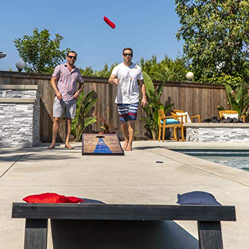 GoSports Portable Cornhole Sets, 8 Styles – Choose 4 x 2 ft or 3 x 2 ft - Boards Include 8 Bean Bags, Travel Case, and Game Rules - style: 4 x 2 ft Rustic