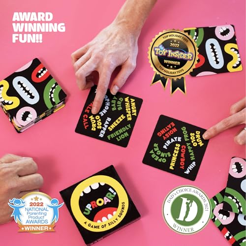 UPROAR! Family Word Sound-Matching Card Game – Crowd-Pleaser – Fast-Paced Party Game for Kids, Teens & Adults | Perfect for Family Game Night, Parties & Birthdays | 2–6 Players | Easy to Learn