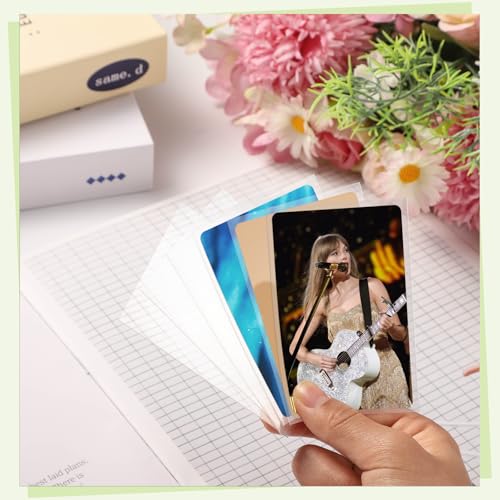 200 Pcs Photocard Sleeves for Kpop 58×89mm Clear Photo Card Sleeves PVC Free & Acid Free Photocards Holder for Kpop Albums Photo Cards - style: 200 PCS Transparent Style
