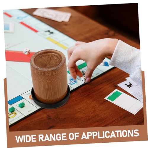 BESPORTBLE Wooden Dice Cup Capacity Dice Rolling Cup with Base for Board Games Excellent Craftsmanship for Home Ktv Bar Entertainment Versatile Dice Shaker Prop