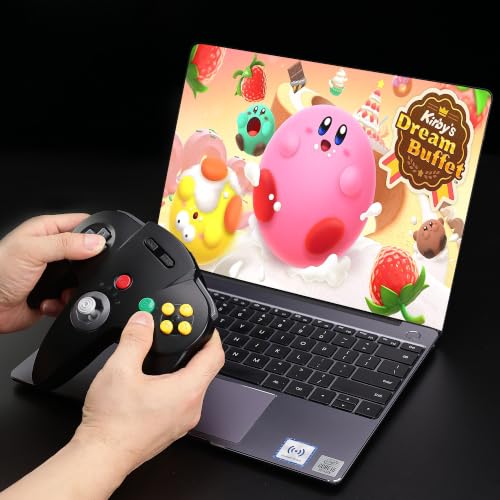 Wireless N64 Controller Made for Switch 1 & 2, N64 Console, (Clear Red) | (Built-in Vibration) (Rechargeable) (3D Analog Stick), 2.4 GHz USB & N64 Receiver Made for Switch Online, Windows PC, macOS - color: Transparent Red