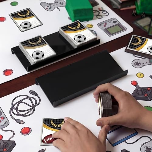 Yalikop 36 Pcs Trading Card Risers for Display Case,Solid | Acrylic Modular Display Risers for Cardshow Vendor Sport Card Board Game - style: Solid