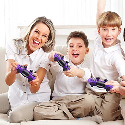 CHINFAI PS4 Controller DualShock4 Skin Grip Anti-Slip Silicone Cover Protector Case for Sony PS4/PS4 Slim/PS4 Pro Controller with 8 Thumb Grips (Purple) - color: Purple