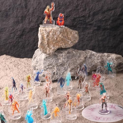 iPEAU|DND Miniatures Bulk Undead Theme Dungeons and Dragons Starter Set 2D Figurines D&D 5E Minis Kit Pathfinder Map Flat Figures TTRPG Accessories Tabletop RPG Terrain Supplies DM Players Gifts - style: 2d-mini-Undead