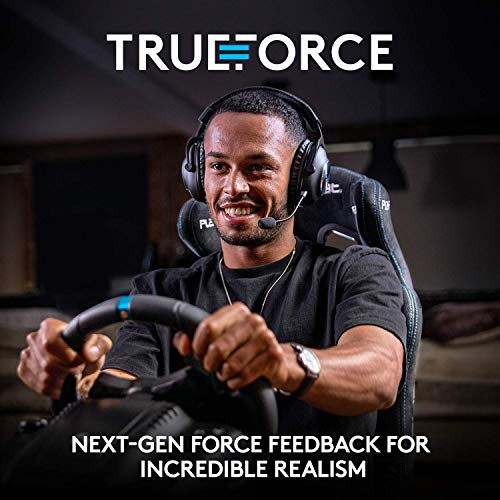 Logitech G923 Racing Wheel and Pedals for Xbox X|S, Xbox One and PC featuring TRUEFORCE up to 1000 Hz Force Feedback, Responsive Pedal, Dual Clutch Launch Control With Cleaning Kit
