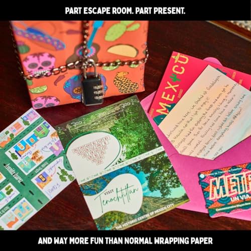 A Lock, A Chain & an Escape Room Game | Immersive Real Life Mystery Game | Solve The Puzzle to Unlock The Gift | Padlock'd Mexico | Family-Friendly for Game Night or Date Night | Age 14+ - style: Padlock'd Mexico