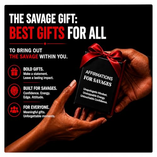 Isaac Liev Daily Affirmation Cards for Women & Men – 52 Motivational Affirmations Deck for Mindset & Inspiration | Cool Gifts for Him & Her, Best Friend, Coworkers, Office & Birthday - style: Savage Affirmation