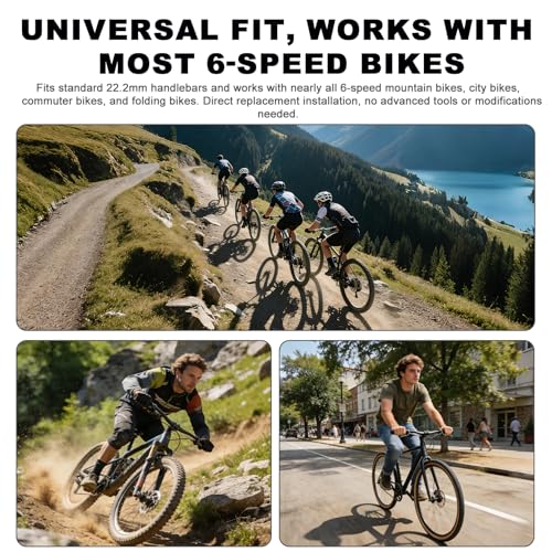 6 Speed Bike Shifter SL-RV300-6 Speed Shifter Lever Bicycle Twist Grip Thumb Gear Shifter for MTB Folding Mountain Bike - size: RV300-6R