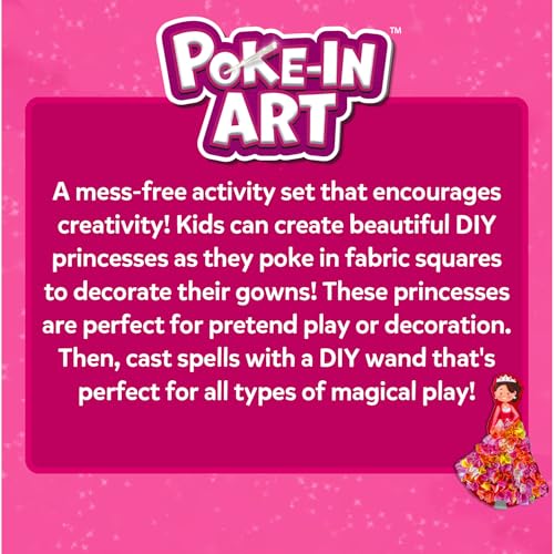 Skillmatics Poke-in Art – Magical Princesses, DIY Wood Craft Kits | Mess-Free Creative Fun for Kids, Colorful Craft Activity, Gifts for Girls & Boys Ages 4, 5, 6, 7, 8, 9 - style: 1. Magical Princesses