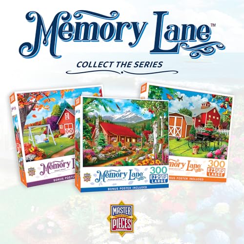 MasterPieces 300 Piece EZ Grip Jigsaw Puzzle – Coastal Getaway Beach Scene – Large Piece Puzzles for Seniors, Adults, and Family – Eco-Friendly, Non-Glare Finish, Relaxing 18" x 24" Puzzle - size: 300 Piece