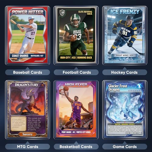100 Pack Card Sleeves Top Loaders for Cards, 3" x 4" Baseball Card Protectors, Hard Plastic Toploaders for Standard Size Trading Sports Football Cards - size: 100 Hard Sleeves