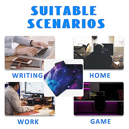 Desk Mat, Galaxy Nebula Universe Space Extended Gaming Mouse Pad Large, Big Mouse Pad with Non-Slip Base and Stitched Edge, Long Computer Keyboard Mouse Mat for Home Office - color: Galaxy Nebula Universe Space, size: 11.8" x 31.5"