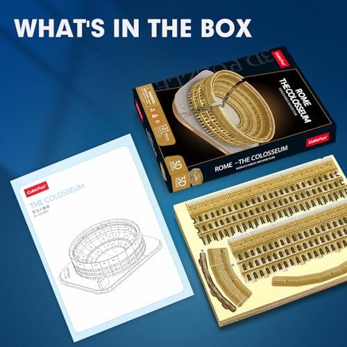 CubicFun Rome Colosseum 3D Architecture Puzzle, 131 Pieces, Ages 8+ - style: 2 Italy︱The Colosseum