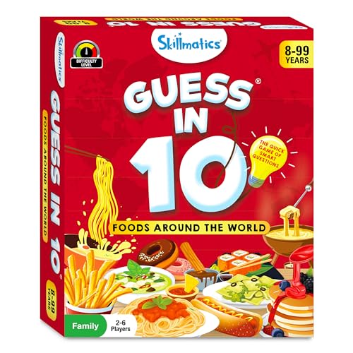 Skillmatics Guess in 10 Foods Around The World, Card Game for Boys, Girls, and Kids Who Love Educational Travel Toys, Board Games, Geography and History, Gifts for Ages 8, 9, 10 and Up - style: Foods Around the World