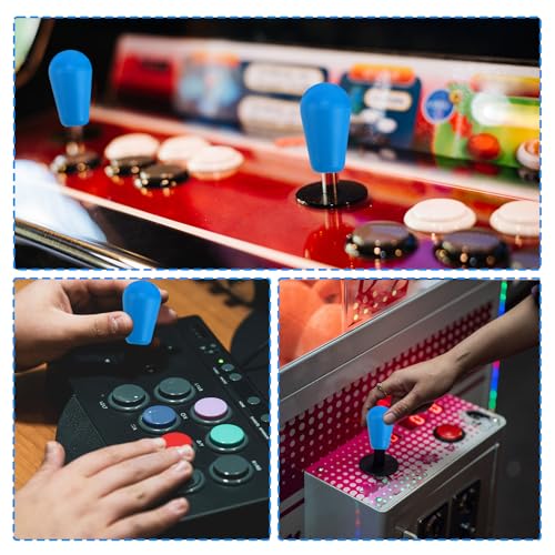 Gallipower 2Pcs Blue Ellipse Oval Joystick Head,Arcade Joystick Ball Top Handle Rocker Round Head,Arcade Kit DIY Replacement Parts - color: style 10