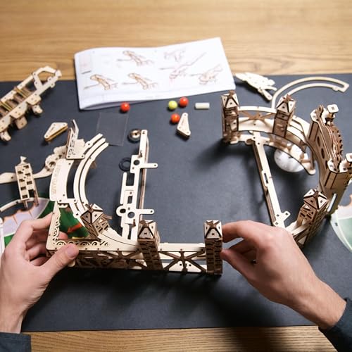 UGEARS Harry Potter Quidditch Pinball Machine - 3D Wooden Puzzles for Adults to Build, Mechanical Wooden Model Kits, Wood Brain Teaser Puzzles, Harry Potter 3D Puzzle Pinball Game for Fathers Day - style: Quidditch Pinball
