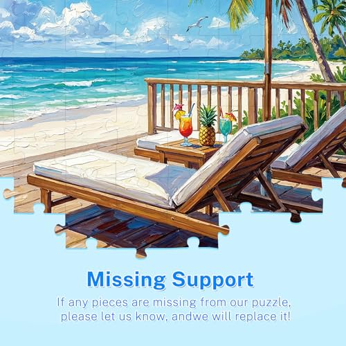 4-Pack 100 Piece Puzzles for Adults Seniors, Nature Landscape Jigsaw Puzzles 100 Pieces, Beach Resort Turtle Sunset Lighthouse Large Piece Jigsaw Puzzles for Seniors Adults Family Game Gifts 15"x11"