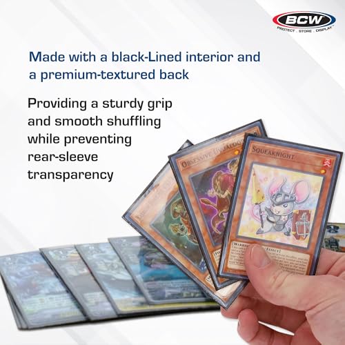 BCW Elite2 Matte Card Sleeves – White | Anti-Glare Front | Textured Back | Fits Standard 2.5" x 3.5" Cards - 100 Pack - color: White