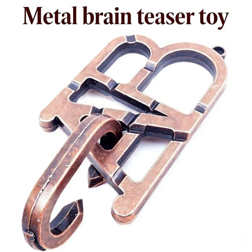 MAGIKON Alphabet Letter Disentanglement Puzzle, Metal Brain Teaser Toy | Metal, interlocking letter design, ABC puzzle, logic and problem-solving, durable, for kids and adults, screen-free learning