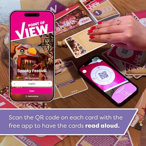 HABA Point of View: Spooky Festival – Cooperative Mystery Box Board Game with 40+ Puzzles, Perfect Brain Games for Adults and Teens, for 2–8 Players Ages 8+
