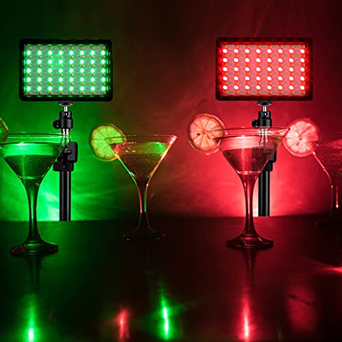 2 Packs RGB LED Video Light with Tripod Stand/White Filters