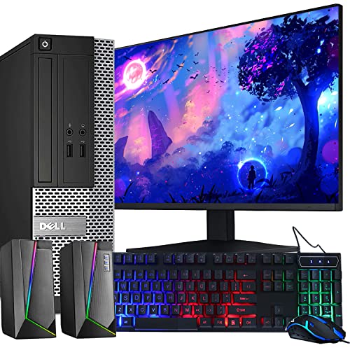 Dell OptiPlex Computer Desktop PC, Intel Core i5 3rd Gen 3.2 GHz, 16GB RAM, 2TB HDD, New 22 Inch LED Monitor, RGB Keyboard and Mouse, WiFi, Windows 11 Pro (Renewed) - style: MTG RGB KBM