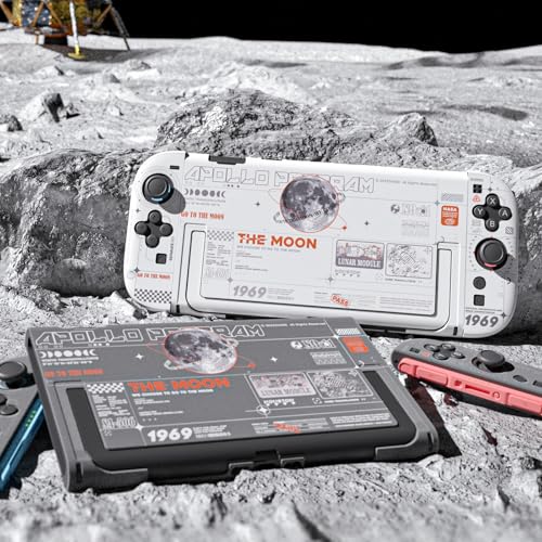 GeekShare Hard Case Compatible with Nintendo Switch 2 (2025), Anti-Scratch Dockable Protective Cover for Switch 2 with Detachable Joysticks, The Moon - color: The Moon-Black
