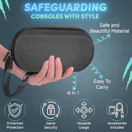 Skywin 4 in 1 Kit for PS Vita 2000 Slim, PS Vita Case - 1 Pack | Case with Front & Back Protector, Adapter Charger Cable & Micro SD Card - size: 4-in-1 Kit