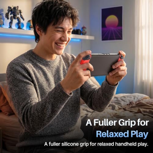 TNP JoyCon Cover for Nintendo Switch 2, Silicone Controller Case, Red | 2-Piece Anti-Slip Skin Set for Left and Right Joy-Con 2 Controllers with Matching Thumb Grip Caps; Controllers Not Included - color: Red