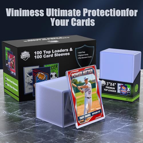 200 Pack Card Sleeves Top Loaders for Cards, 3" x 4" Baseball Card Protectors, Hard Plastic Toploaders for Standard Size Trading Sports Football Cards - size: 200 Hard Sleeves