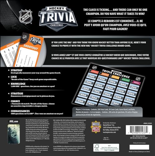 MasterPieces Family Game - NHL Hockey Trivia Challenge - Officially Licensed Game for Kids & Adults