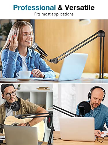 InnoGear Mic Arm Desk Mount Microphone Stand Boom Arm for Blue Yeti, Large | Silent, Professional, 3.5 lb Weight Capacity, Fits Fifine, 28" Extendable, For Heavy Mics, Adjustable Angles - size: Large