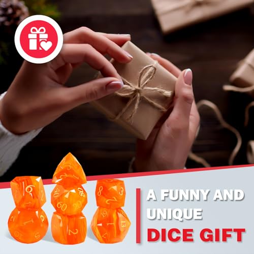 7-Piece Diamond Cut Dice Set D&D Set for Dungeons and Dragons, RPG, Tabletop Games, remium Gift Box & Durable Design - color: Ls-4