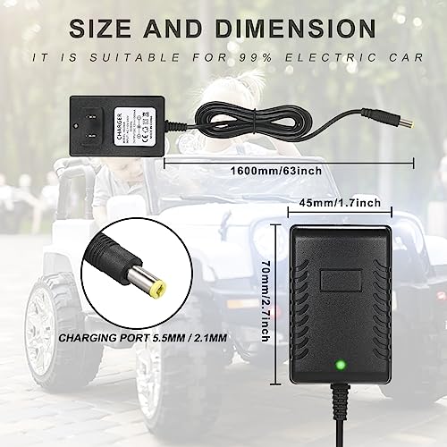 12V Kids Charger for Ride On Car, 12V Various Electric Ride-on Toys Car Battery Charger,12 V Universal Kids Riding Toy Chargers