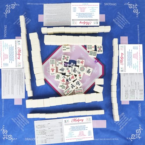 Mahjong Line Finder, 4 Pack Bright Mahjong Rules Helper Reader Tile Mixer Shufflers Beginner-Friendly Accessories (White) - color: White