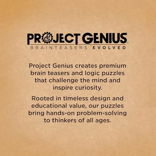 Project Genius True Genius CURATED Collection – Variety Pack, Assembly Puzzle, Disassembly Puzzle, Brain teasers, Adult Puzzle, Wooden and Metal Brain Teasers