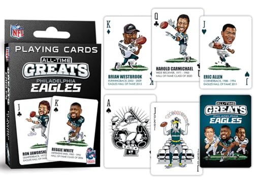 Masterpieces Officially Licensed NFL Philadelphia Eagles Playing Cards - 54 Card Deck for Adults - style: Philadelphia Eagles