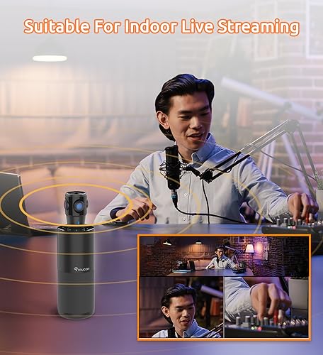 TOUCAN 360-Degree Video Conference Camera, 1080p HD Webcam with 4 Noise Reduction Mics, Speaker, AI Tracking, Works with Zoom, Google Voice, Microsoft Teams and More, for PC/Mac/Tablet - style: SC360+Webcam w/microphones
