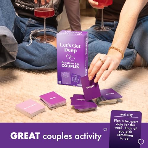 Let's Get Deep by Relatable, A Question Card Game for Couples, Great for Date Night Ideas, Couples Gifts, Wedding Gifts, and Long Distance Relationship Gifts, Includes 200 Cards to Build Up Intimacy - style: Core Game