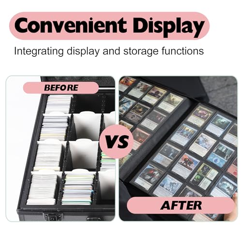 Premium 2000 Pocket Card Binder - 20 Pocket Trading Card Binder with Sleeves Fits 2000 Cards, Ringless Card Album for TCG - Model A,Light Pink - color: 20P - Light Pink